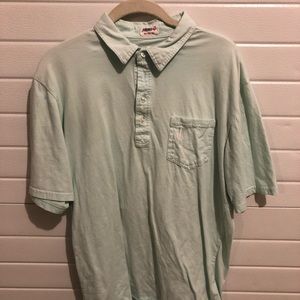 Green collared shirt